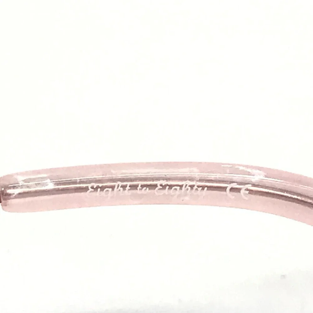 Eight to Eighty Eyeglasses Frames NANNY PINK Rose Gild Wire Cat Eye 51-16-140